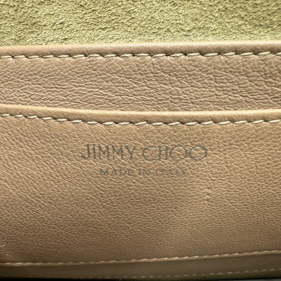 Jimmy Choo Ombré Pink Flamingo Platinum Lizzie Mini Glitter Clutch Shoulder Bag - Picture 12 of 14